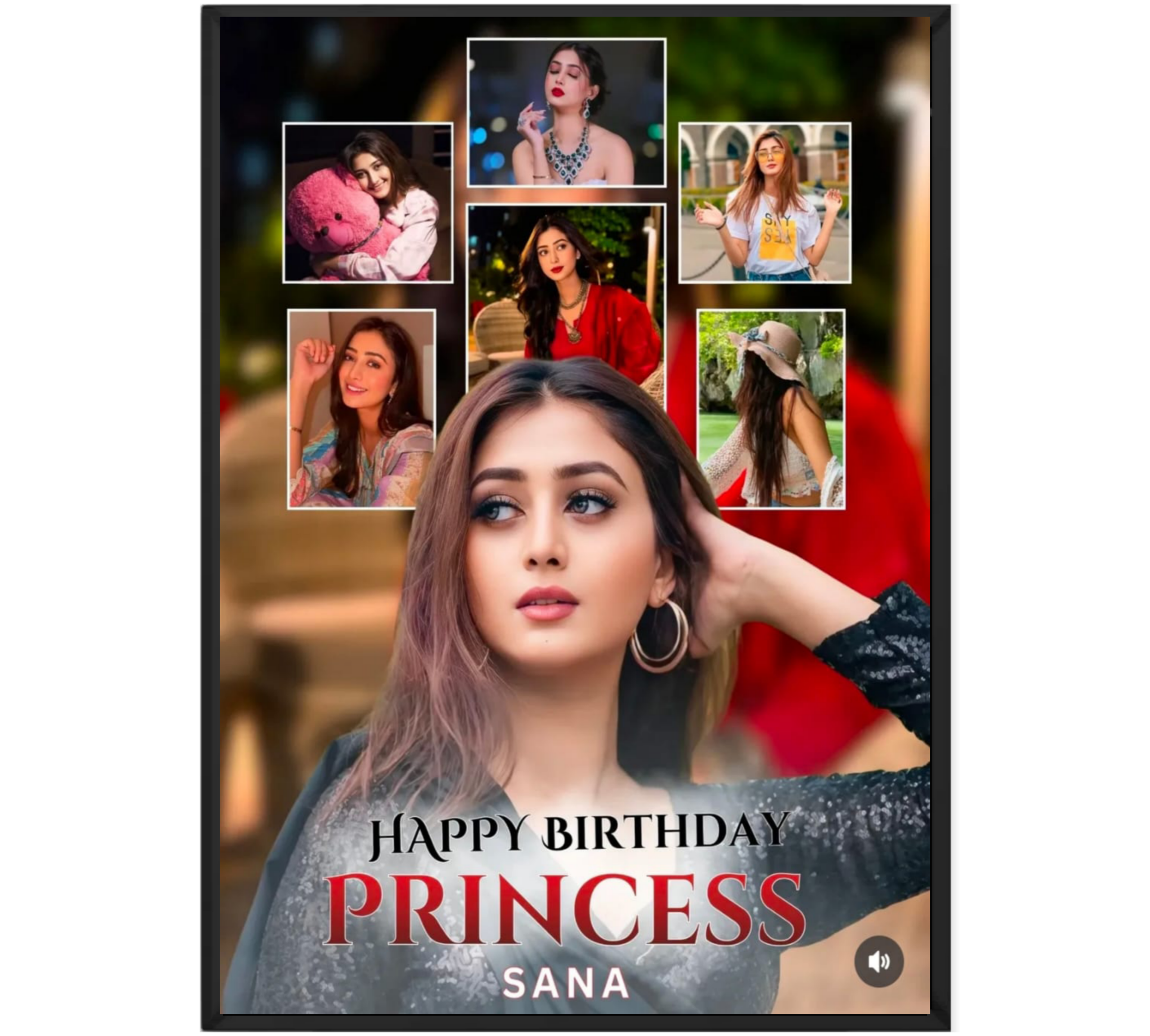 Happy birthday frame