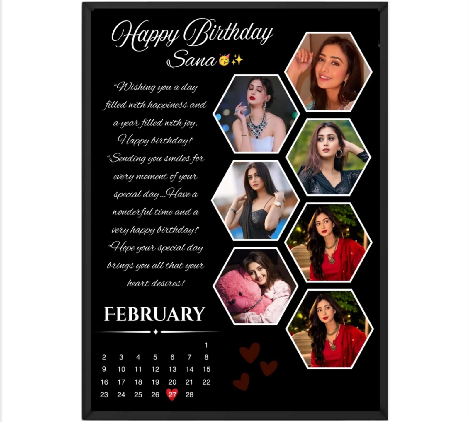 happy birthday frame